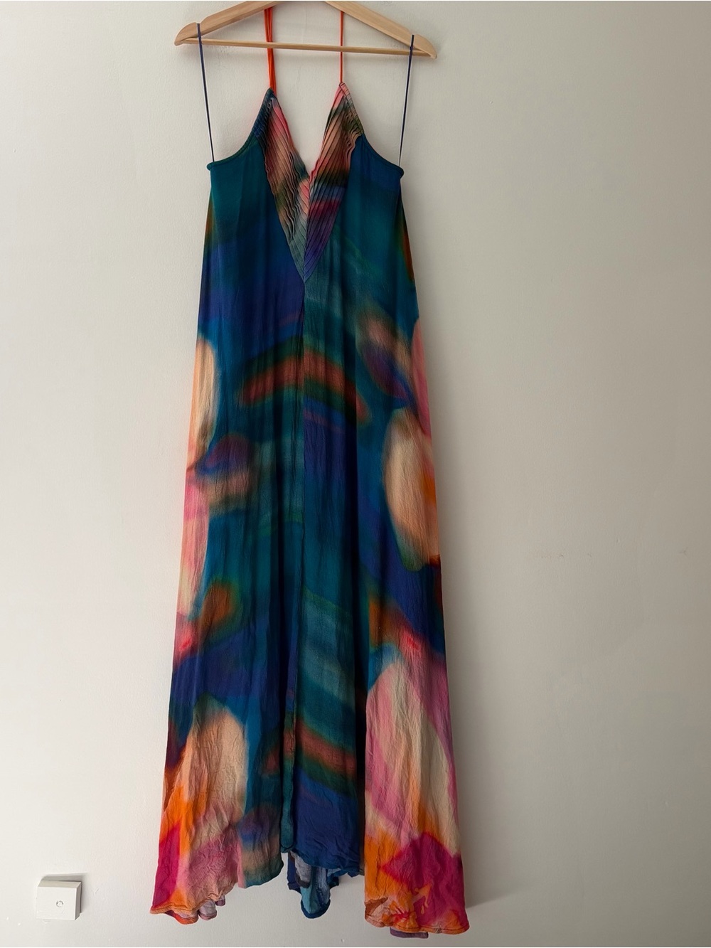 Free People Catalina Maxi Sundress Size Halter Open Back Small Resort Boho - Picture 4 of 10